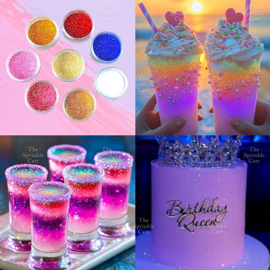 Edible Glitter Powder Luster Multicolor Sparkle Dust for Cake and Cupcake Decoration TSC