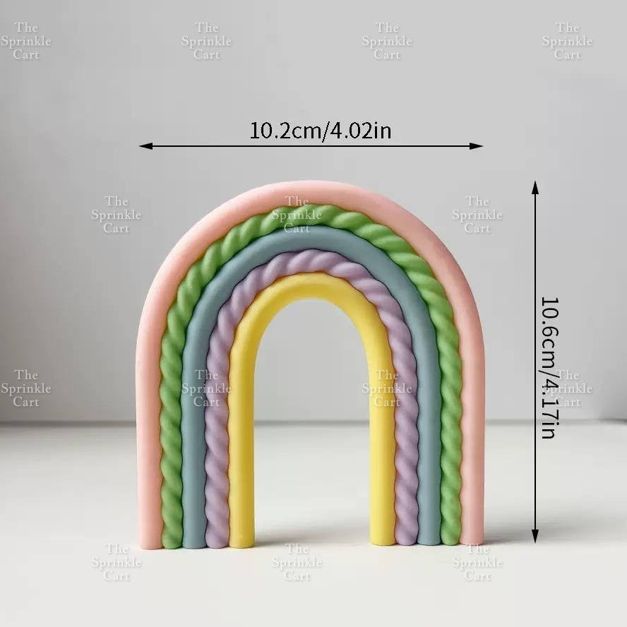 Rainbow Cloud Polymer Topper for DIY Decoration