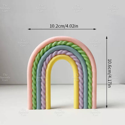 Rainbow Cloud Polymer Topper for DIY Decoration