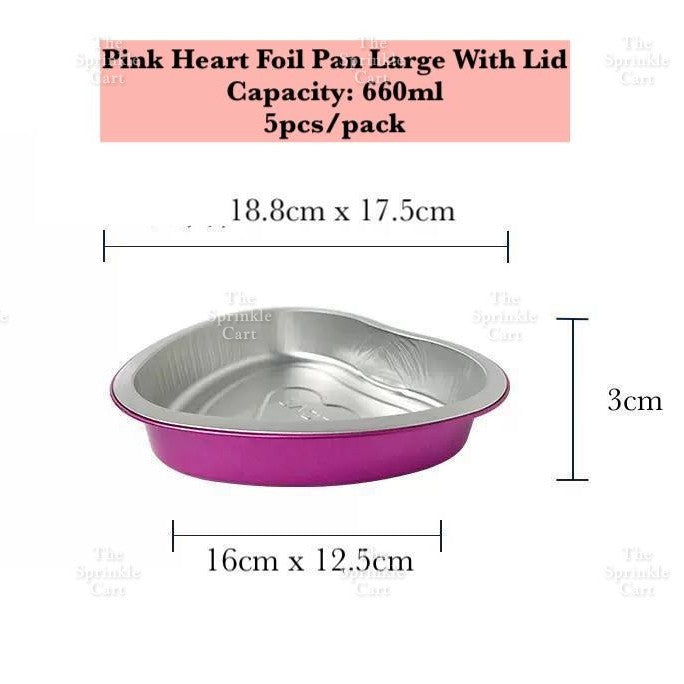 Heart-shape Aluminum Foil Pan Cup Packaging with Lid for Baking TSC