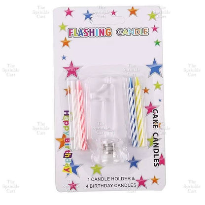 Happy Birthday Letter and Number LED Candle Topper Holder TSC
