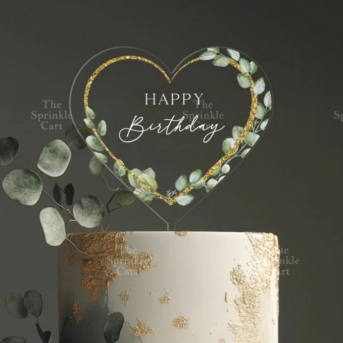 Transparent Happy Birthday Acrylic Topper Cake Decoration TSC