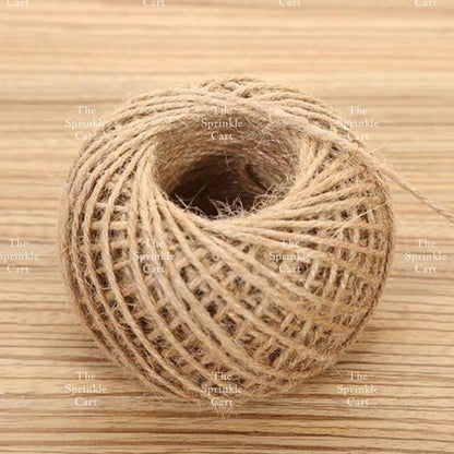 Jute String and Semi Elastic Cotton Thread for DIY Gift Wrapping and Arts and Crafts TSC
