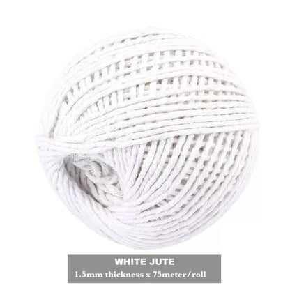 Jute String and Semi Elastic Cotton Thread for DIY Gift Wrapping and Arts and Crafts TSC