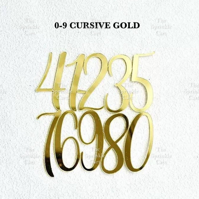 Alphabet Lettering and Number Cursive Acrylic Set DIY Calligraphy Pattern Cake Stamp Decor TSC