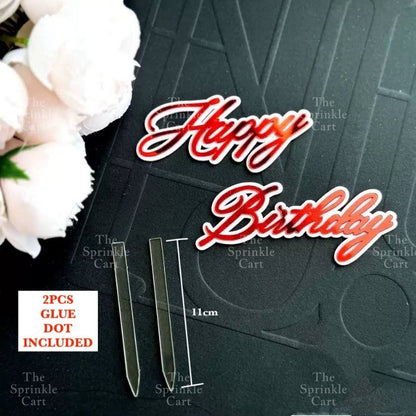 Acrylic Birthday Cake Insert Spikes And Bow Decoration TSC