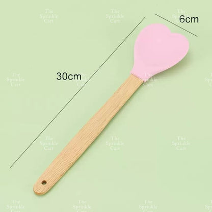 Silicone Spatula with Wooden Handle for Pastry Baking Tools TSC