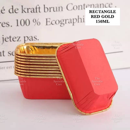 50pcs Colorful Square and Rectangle Foil Cupcake Pastry Muffin Liner TSC