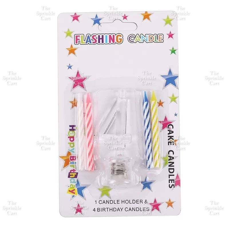 Happy Birthday Letter and Number LED Candle Topper Holder TSC