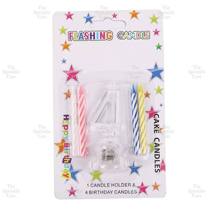 Happy Birthday Letter and Number LED Candle Topper Holder TSC