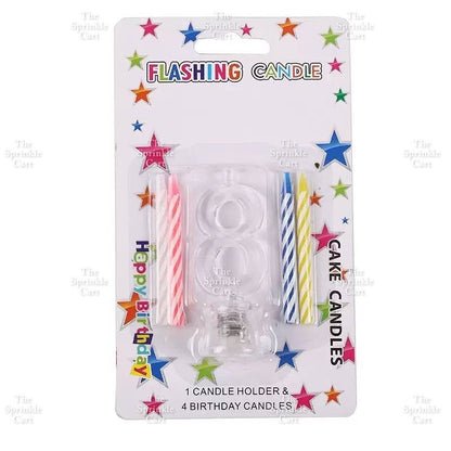 Happy Birthday Letter and Number LED Candle Topper Holder TSC