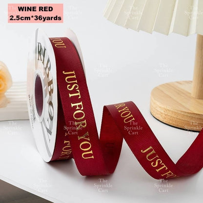 Just For You Satin Ribbon DIY Flower Bouquet and Cake Gift Tie Packaging TSC