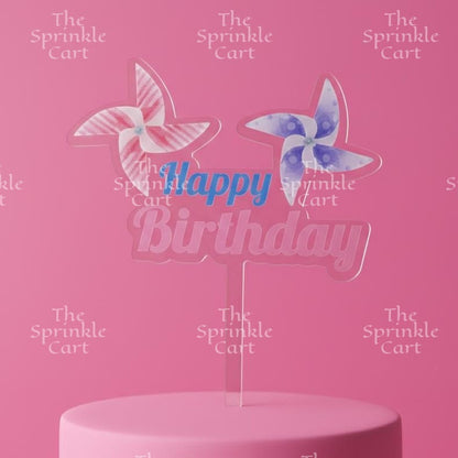 Transparent Happy Birthday Acrylic Topper Cake Decoration TSC