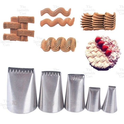 Nozzle Set with Piping Bag for Icing Cake Decoration TSC