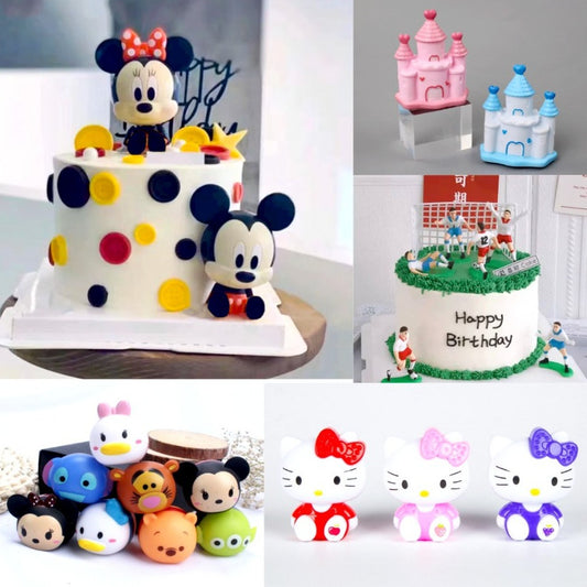 Micky /Winie the Poh / Dorae Cat / Tsumtsumm/ Soccer/ Unicorn/ Doonald Duck Cake Topper TSC
