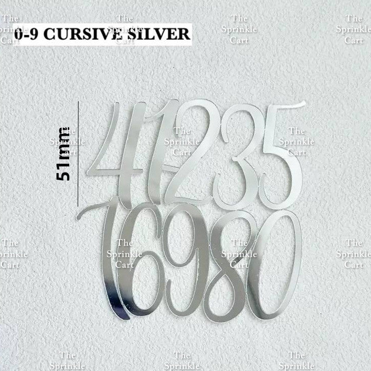 Alphabet Lettering and Number Cursive Acrylic Set DIY Calligraphy Pattern Cake Stamp Decor TSC