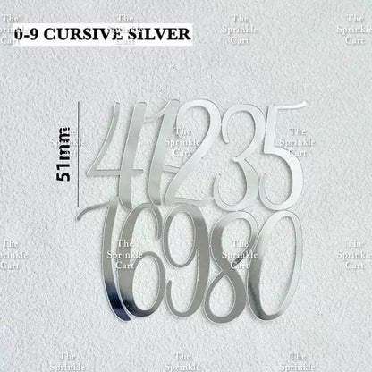 Alphabet Lettering and Number Cursive Acrylic Set DIY Calligraphy Pattern Cake Stamp Decor TSC