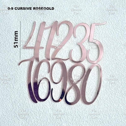 Alphabet Lettering and Number Cursive Acrylic Set DIY Calligraphy Pattern Cake Stamp Decor TSC