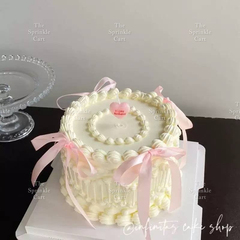 Acrylic Birthday Cake Insert Spikes And Bow Decoration TSC