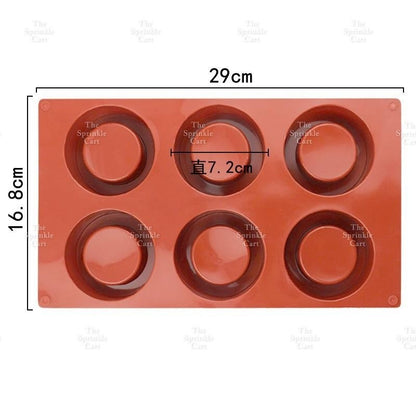 Silicone Round Cavity Biscuit Chocolate Mold Dessert for Baking Molder TSC