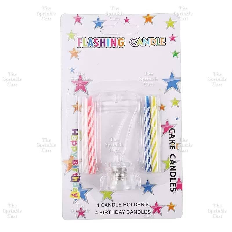 Happy Birthday Letter and Number LED Candle Topper Holder TSC
