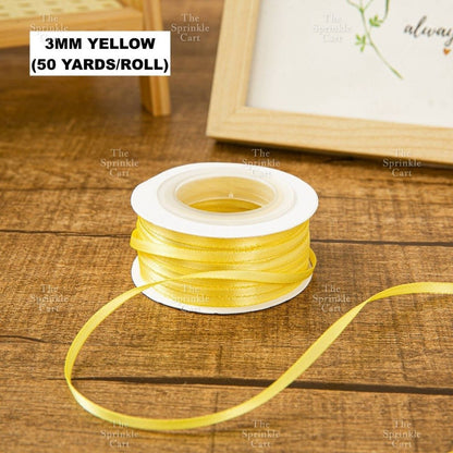 3mm Double-sided Satin Ribbon for DIY Bow Accessory and Gift Packaging TSC