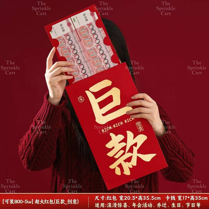 Surprise Money Pulling Box and Money Accordion Angpao Envelope DIY 3D Puzzle Cake Gift TSC