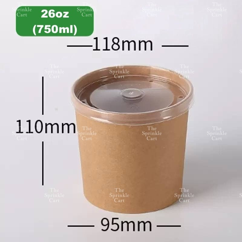 Kraft Paper Tub with Lid  TSC