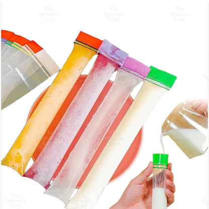 50pcs Food Grade Plastic DIY Ice Candy Popsicle Sealing Bag TSC