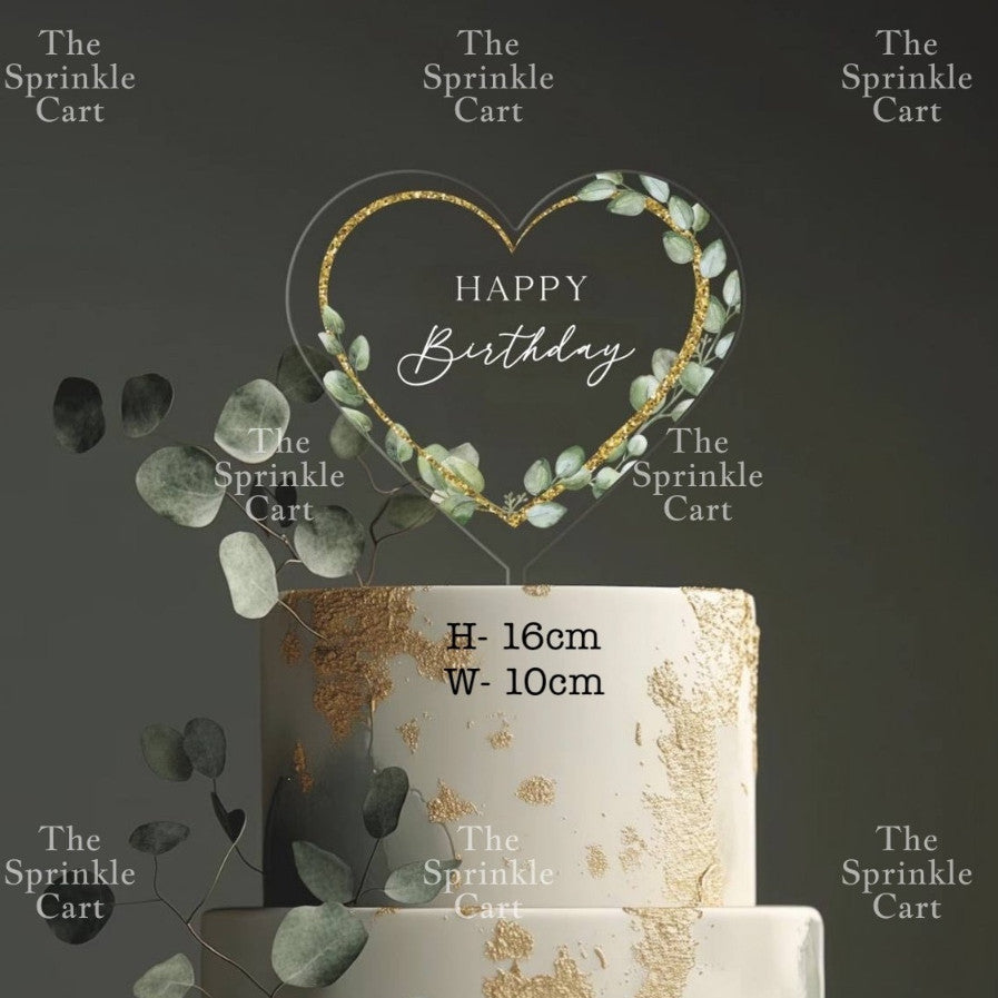 Transparent Happy Birthday Acrylic Topper Cake Decoration TSC