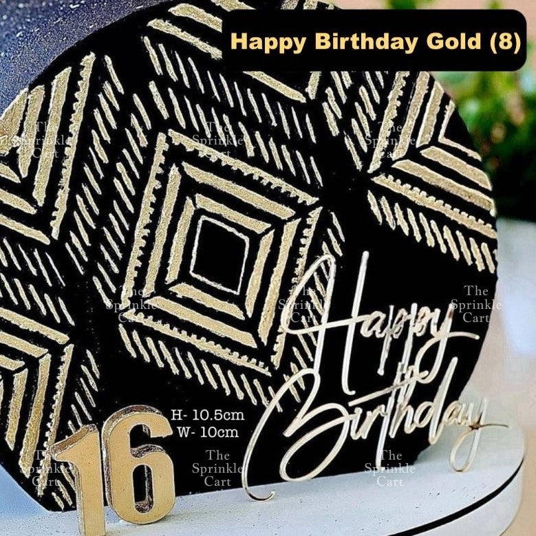Acrylic Happy Birthday Happy Anniv & Baby Shower Cake Topper Birthday Wedding Party Decoration TSC