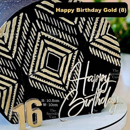 Acrylic Happy Birthday Happy Anniv & Baby Shower Cake Topper Birthday Wedding Party Decoration TSC