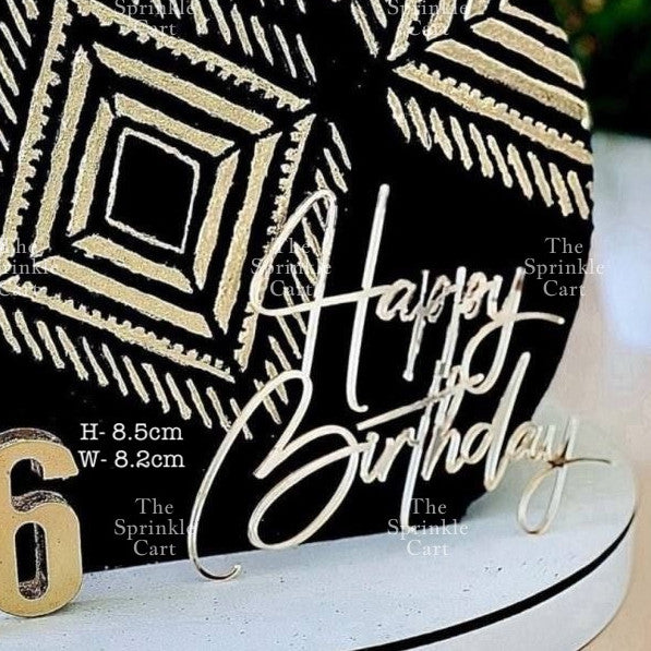 Acrylic Happy Birthday Happy Anniv & Baby Shower Cake Topper Birthday Wedding Party Decoration TSC