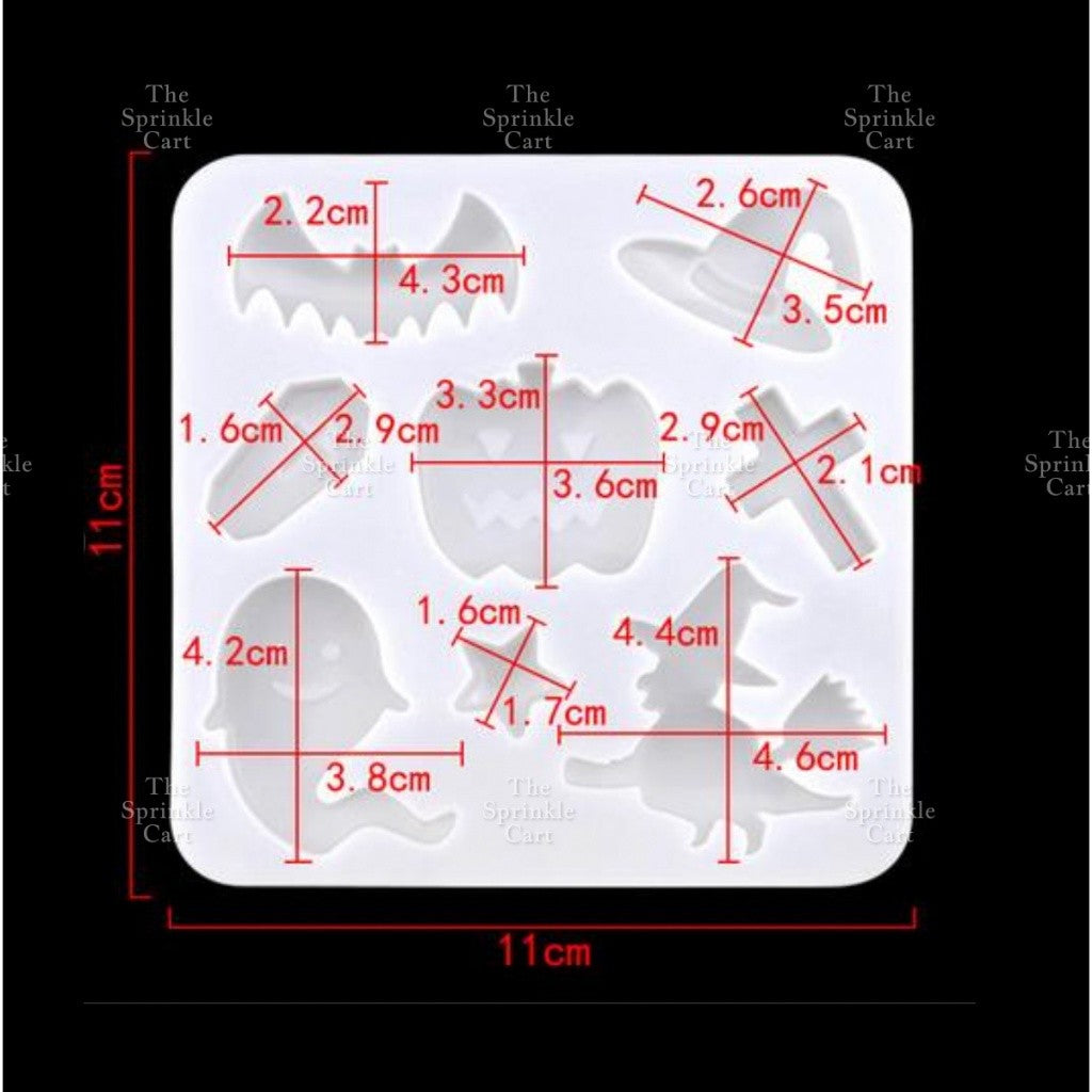 Christmas Halloween Trick or Treat Theme Silicone Molder for Baking Chocolate Fondant Cake Decoration and DIY Craft TSC