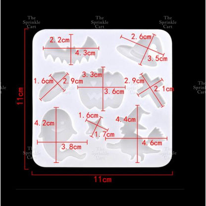 Christmas Halloween Trick or Treat Theme Silicone Molder for Baking Chocolate Fondant Cake Decoration and DIY Craft TSC