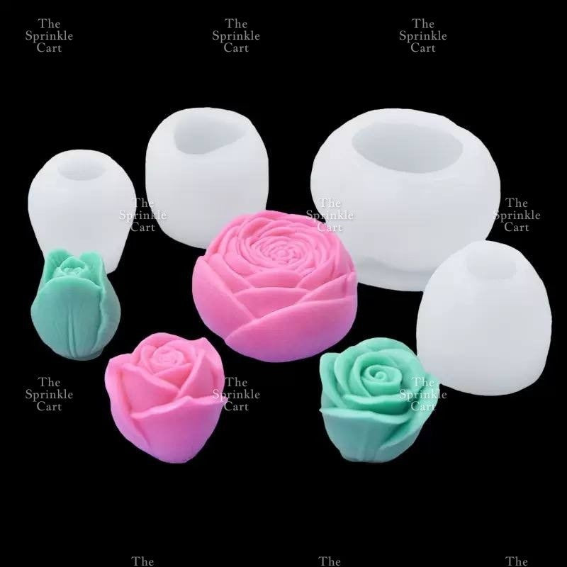 Flower Theme Silicone  Chocolate Fondant Molder Resin Cake Jelly Baking Supply Decoration