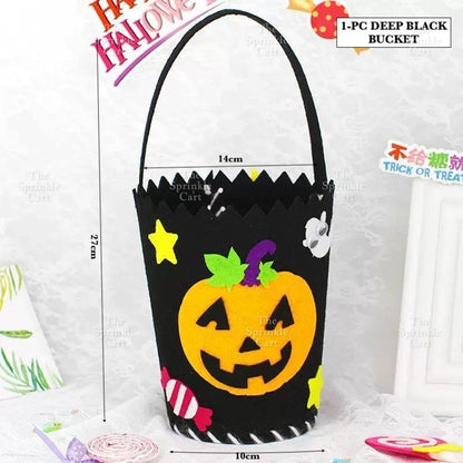 Trick or Treat Goodie Candy Bag and Bucket for Adult Children Halloween Party TSC
