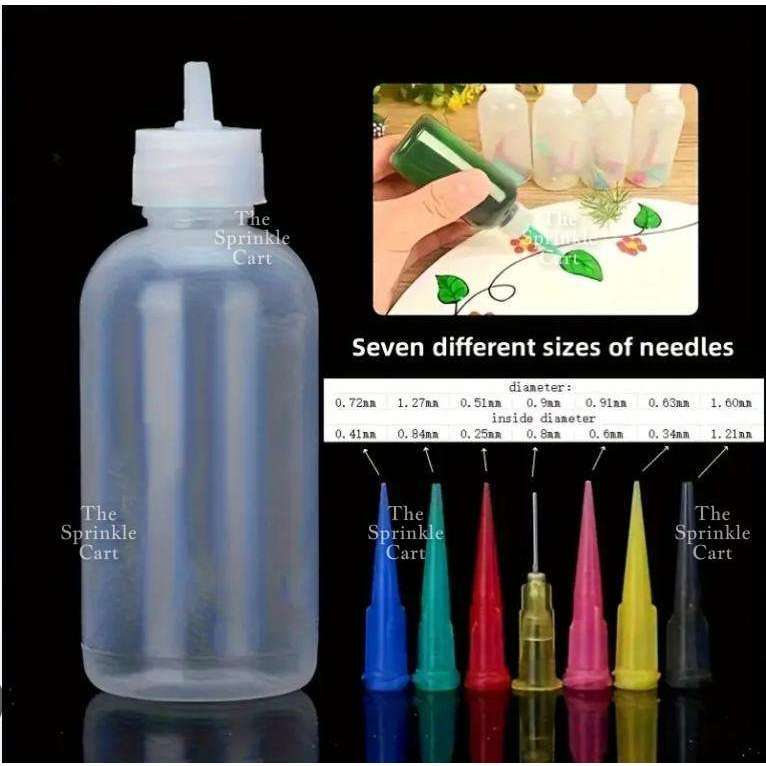 50ml Dispensing Plastic Bottle with Needle and Nozzle for Cake Decoration and DIY Arts TSC