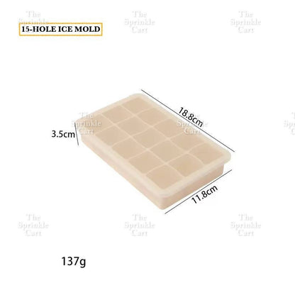 Random Color Silicone Ice Mold Tray with Lid Food Grade Compartment TSC