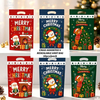 Christmas Theme Resealable OPP and Loot Bag Goodies Packaging TSC