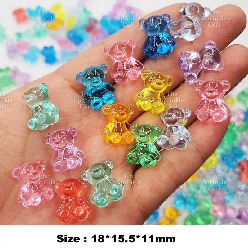 Translucent Crystal Resin Charms Toppers for DIY Cake Decoration Arts and Crafts TSC