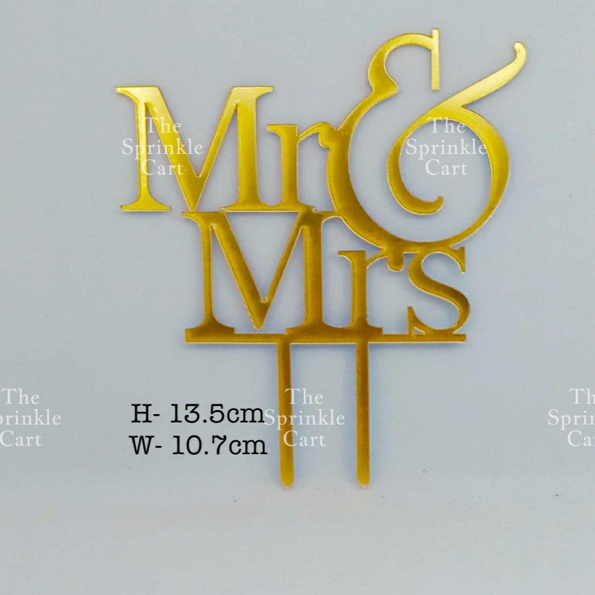 Floral Acrylic Topper Birthday Anniversary Bride to be Mr & Mrs Wedding Anniversary