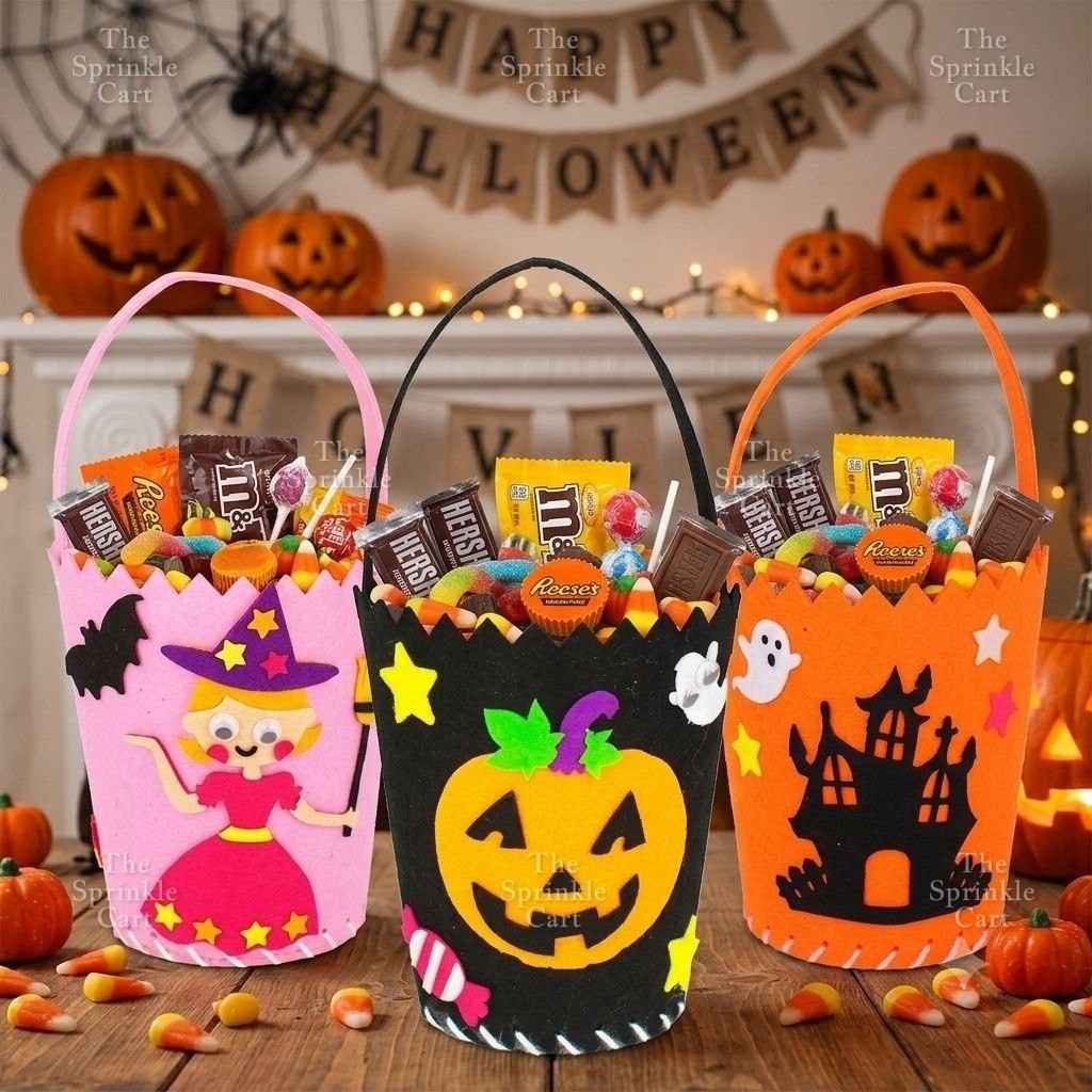 Halloween Theme Sprinkles Loot Bag and Topper Decoration TSC