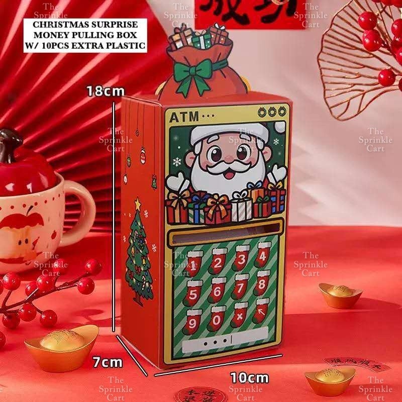 Surprise Money Pulling Box with Plastic for Cake and DIY Gift Birthday Christmas and Other Occasions TSC