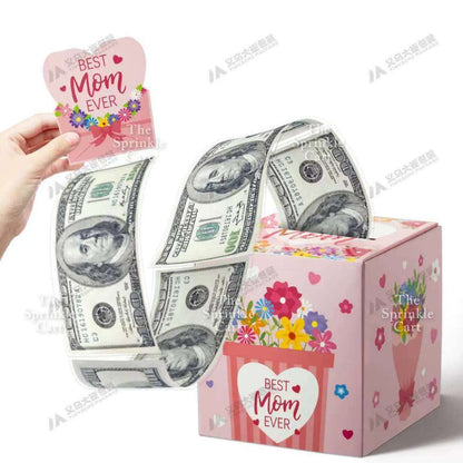 Surprise Money Pulling Box with Plastic for Cake and DIY Gift Birthday Christmas and Other Occasions TSC