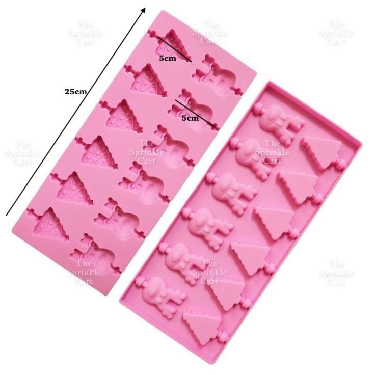 Christmas Halloween Trick or Treat Theme Silicone Molder for Baking Chocolate Fondant Cake Decoration and DIY Craft TSC