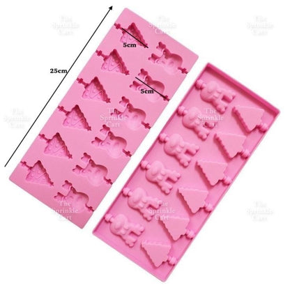 Christmas Halloween Trick or Treat Theme Silicone Molder for Baking Chocolate Fondant Cake Decoration and DIY Craft TSC