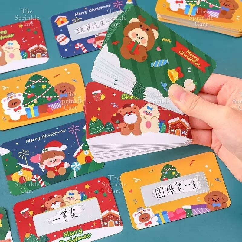 Christmas Scratch Card DIY Children Handwritten Surprise Gift Award TSC