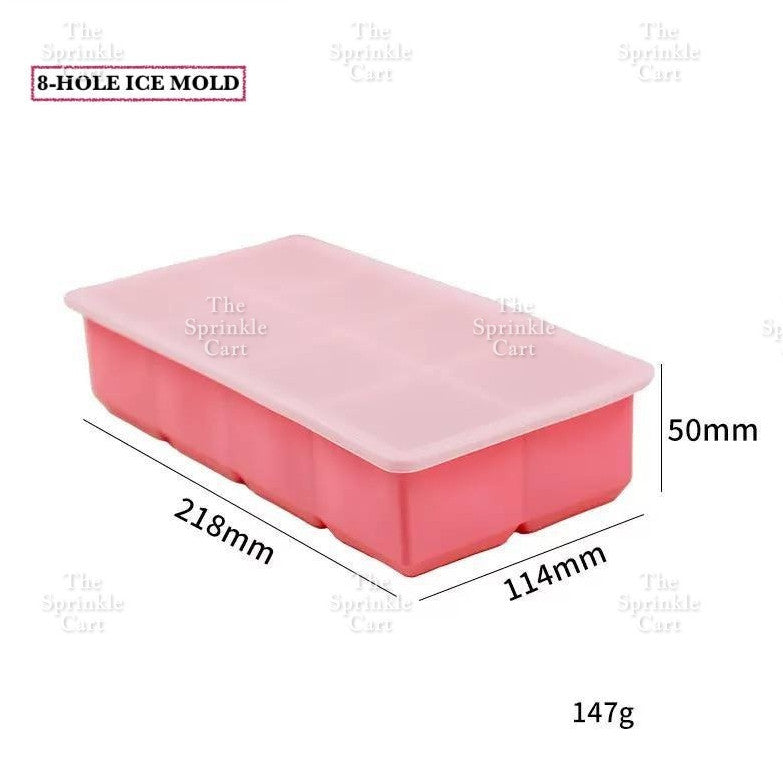 Random Color Silicone Ice Mold Tray with Lid Food Grade Compartment TSC