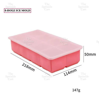 Random Color Silicone Ice Mold Tray with Lid Food Grade Compartment TSC
